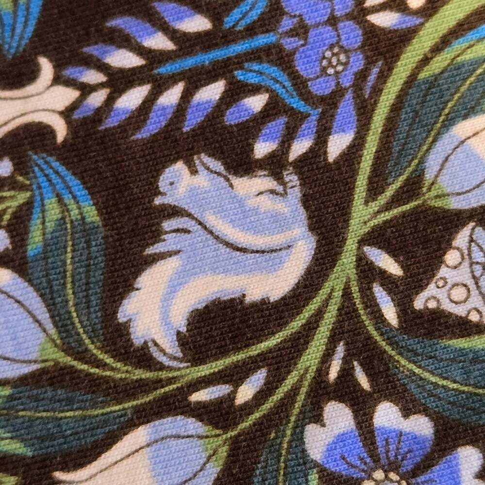Vera Bradley Women L Button Down Shirt Floral Cat Squirrel 100% Cotton Knit - Picture 9 of 10